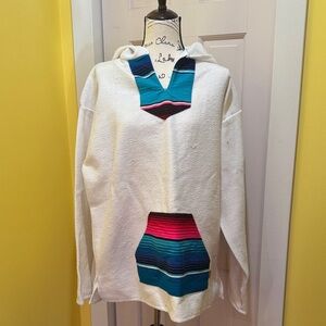 White Baja Unisex Hoodie with Multicolor Stripes
*Made in Mexico 🇲🇽